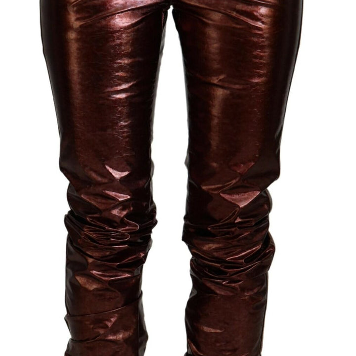 Dolce & Gabbana Metallic Bronze High Waist Skinny Jeans