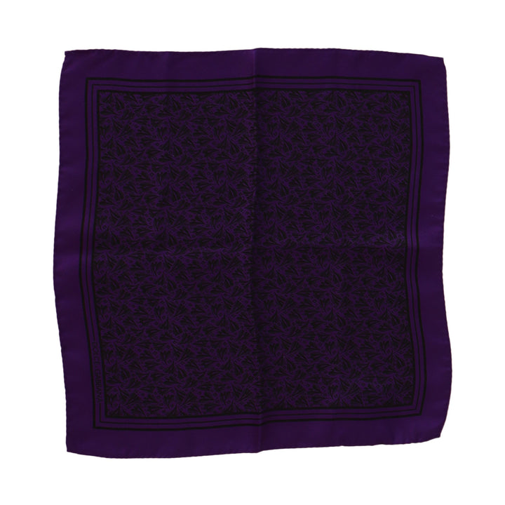 Dolce & Gabbana Purple Patterned Square Handkerchief Scarf