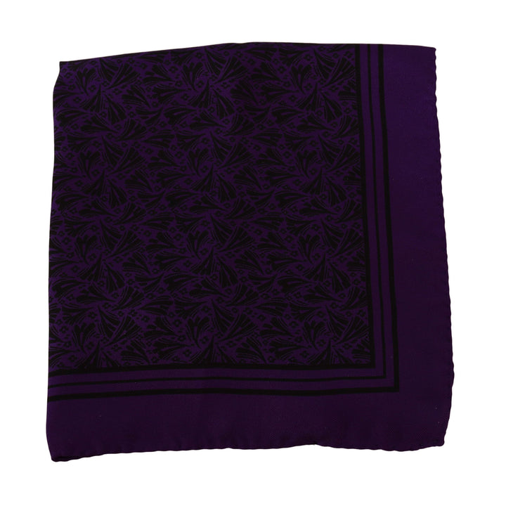 Dolce & Gabbana Purple Patterned Square Handkerchief Scarf