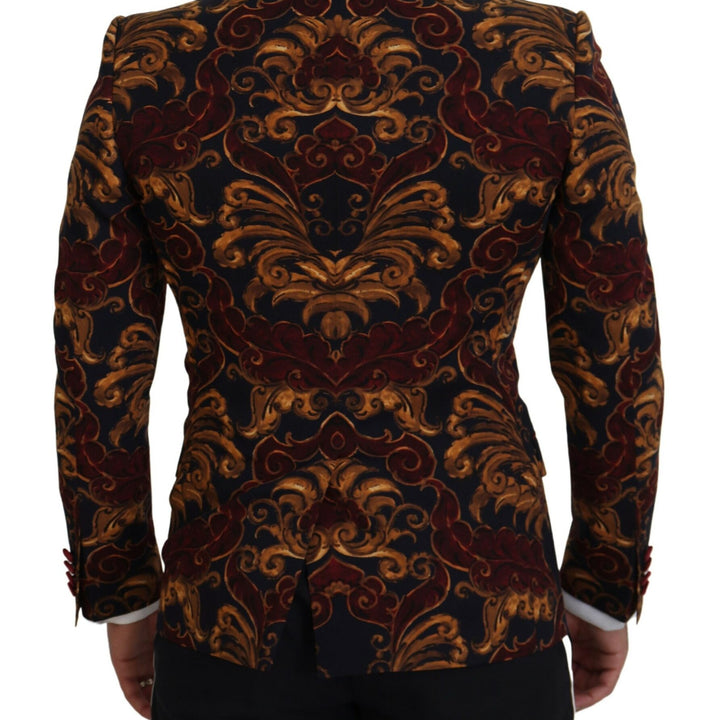 Dolce & Gabbana Multicolor Floral Single Breasted Martini Blazer