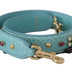 Dolce & Gabbana Blue Crystals Leather Bag Shoulder Strap