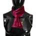 Dolce & Gabbana Bordeaux Velvet Magenta Neck Wrap Fringes Scarf