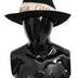 Dolce & Gabbana Black Lapin Amor Gignit Wide Brim Fedora Hat