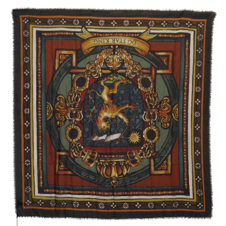 Dolce & Gabbana Multicolor DG Star King Shawl Wrap Scarf