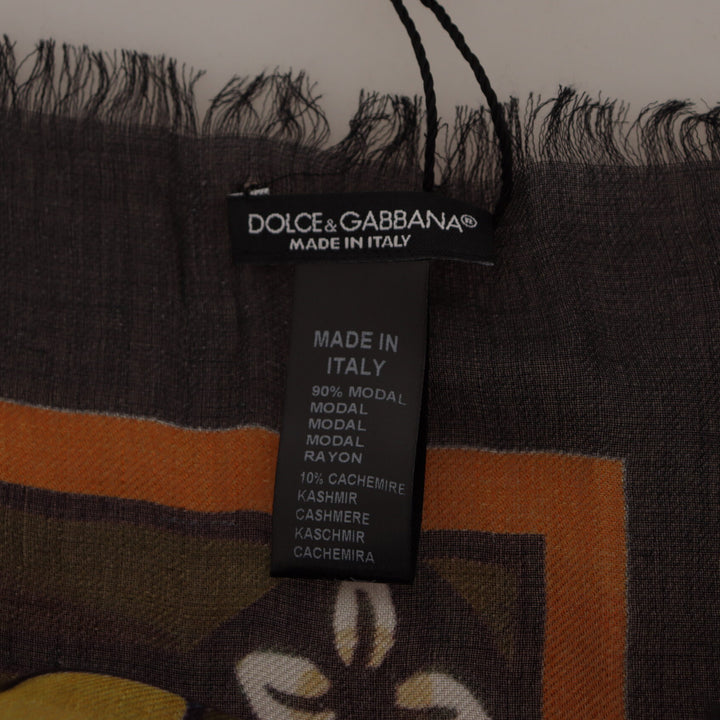 Dolce & Gabbana Multicolor DG Star King Shawl Wrap Scarf