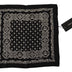 Dolce & Gabbana Black Silk DG Logo Crown Square Handkerchief Scarf