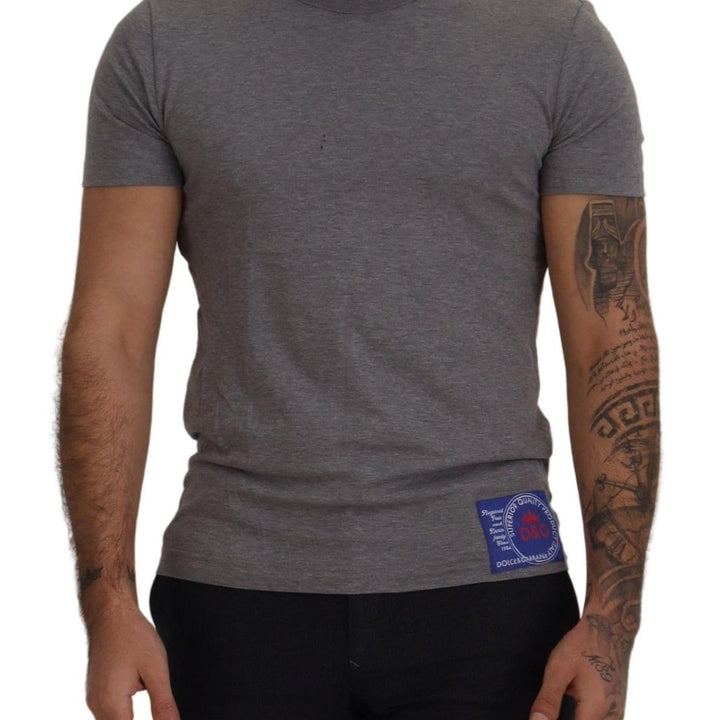 Dolce & Gabbana Grey DG Logo Patch Short Sleeve T-shirt