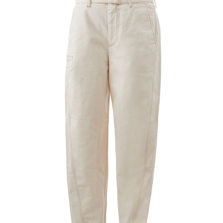 Emporio Armani Loose Fit Ivory Denim with Belt