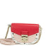 MCM Patricia Mini Firefly Red Visetos Leather Crossbody Belt Handbag Bag Purse