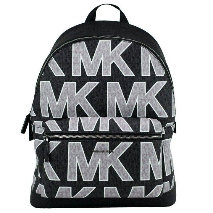 Michael Kors Cooper Black Signature PVC Graphic Logo Backpack Bookbag Bag