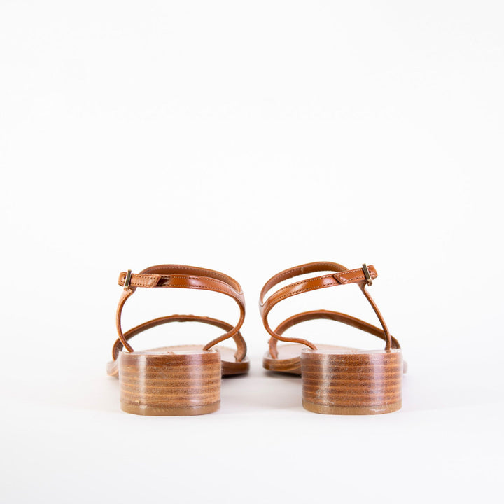 Salvatore Ferragamo Brown Leather Tremiti Sandals