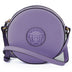 Versace Purple Calf Leather Round Disco Shoulder Bag