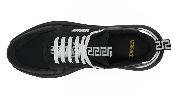 Versace Black Calf Leather Sneakers