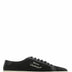 Saint Laurent Black Canvas & Leather Low Top Sneakers