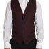 Dolce & Gabbana Purple Pattern Wool Silk Waistcoat Vest