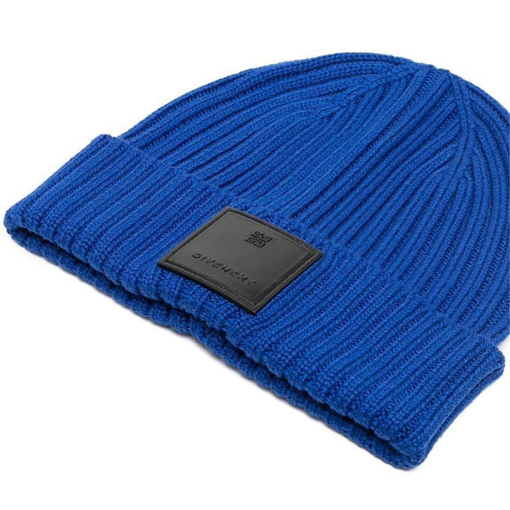 Givenchy Blue Beanie Hat in Wool