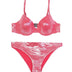 Emporio Armani Pink Lurex Underwire Triangle Bikini