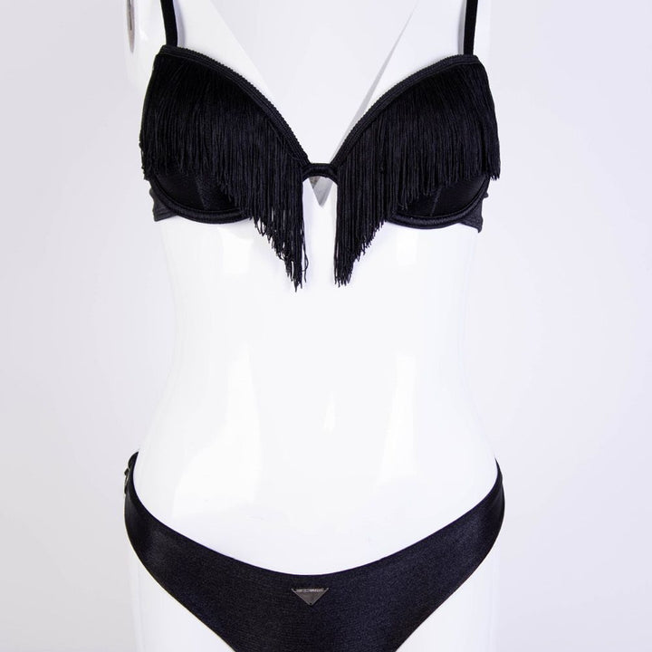 Emporio Armani Underwire Bikini Triangle Bikini with Fringes