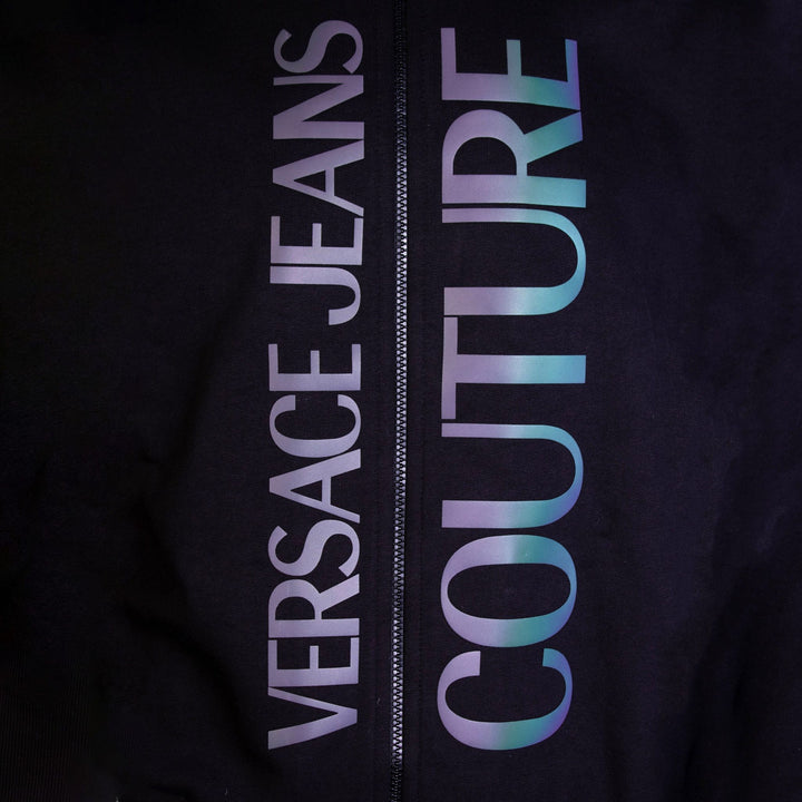 Versace Jeans Black Cotton Zipped Sweatshirt