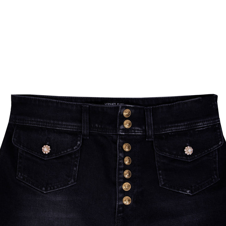 Versace Jeans Flared Blue Cotton Denim Jeans