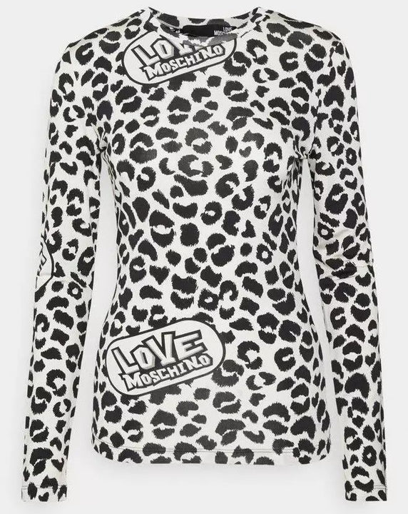 Love Moschino White Viscose Sweater