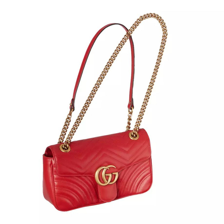 Gucci Red Leather Di Calfskin Crossbody Bag