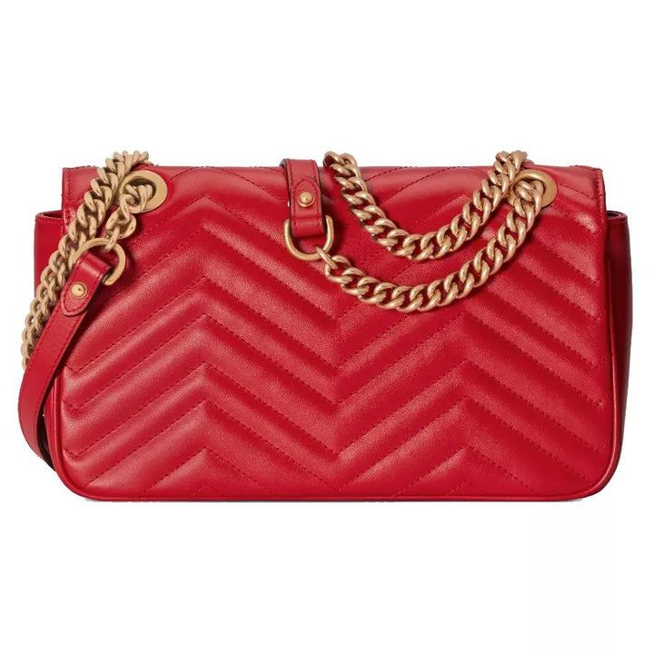 Gucci Red Leather Di Calfskin Crossbody Bag