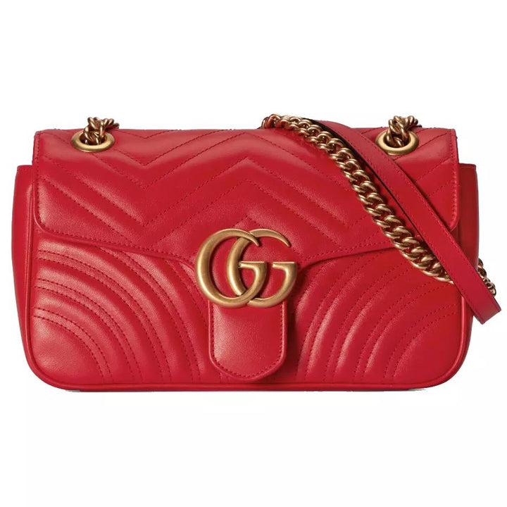 Gucci Red Leather Di Calfskin Crossbody Bag