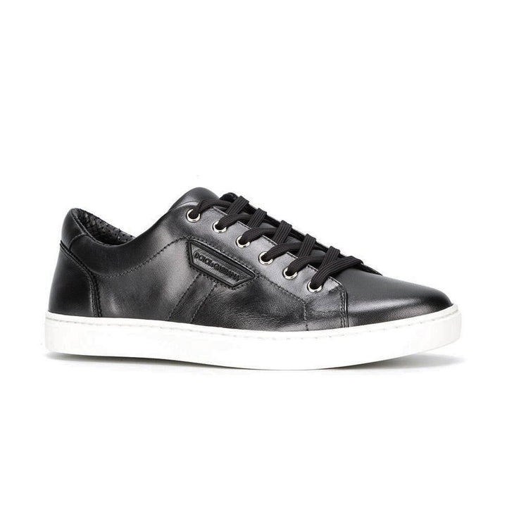 Dolce & Gabbana Black Leather Di Calfskin Sneaker