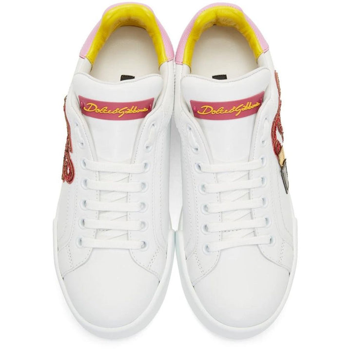 Dolce & Gabbana White Leather Sneaker