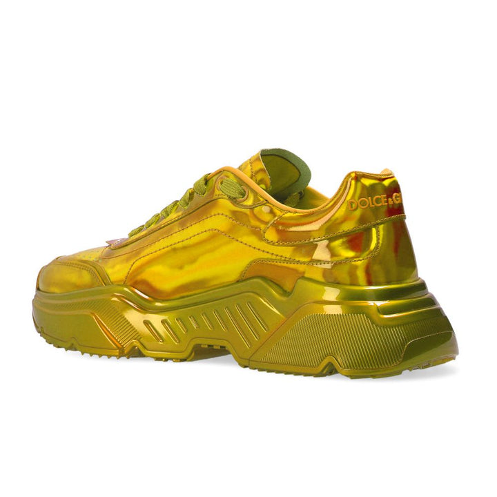 Dolce & Gabbana Yellow Leather Di Calfskin Sneaker