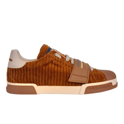 Dolce & Gabbana Brown Leather Di Calfskin Sneaker