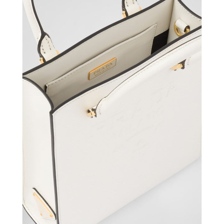 Prada White Leather Crossbody Bag