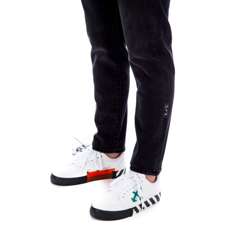 Off-White Black Cotton Jeans & Pant