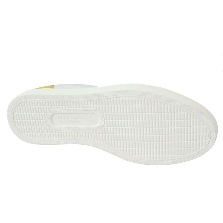 Dolce & Gabbana White Leather Di Calfskin Sneaker