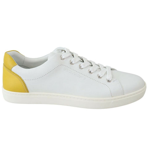 Dolce & Gabbana White Leather Di Calfskin Sneaker