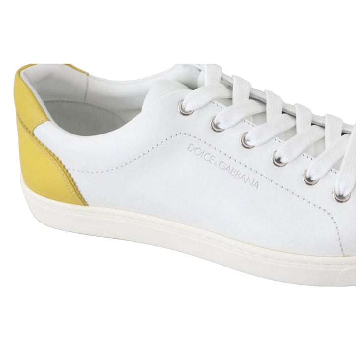 Dolce & Gabbana White Leather Di Calfskin Sneaker