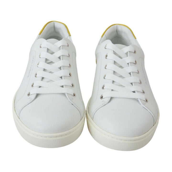 Dolce & Gabbana White Leather Di Calfskin Sneaker