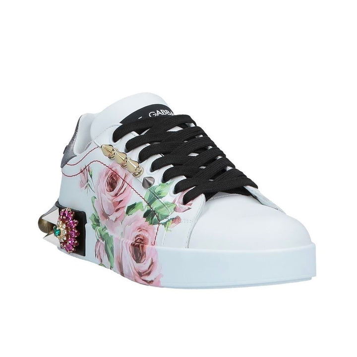 Dolce & Gabbana White Leather Di Calfskin Sneaker