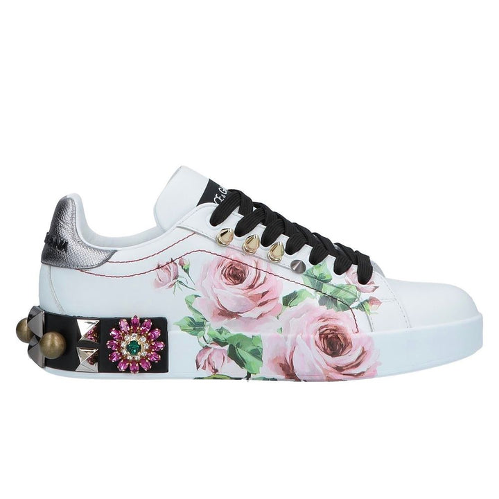 Dolce & Gabbana White Leather Di Calfskin Sneaker