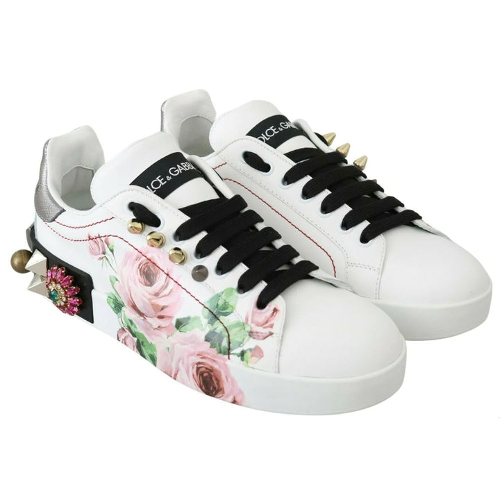 Dolce & Gabbana White Leather Di Calfskin Sneaker