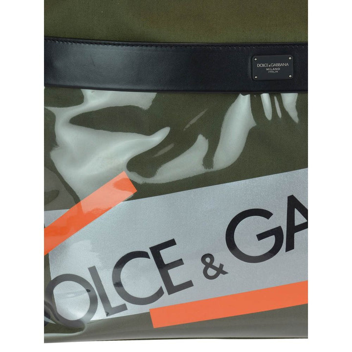 Dolce & Gabbana Army Cotton Backpack