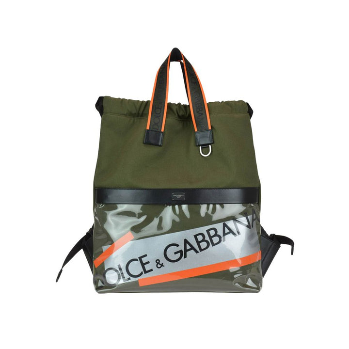 Dolce & Gabbana Army Cotton Backpack