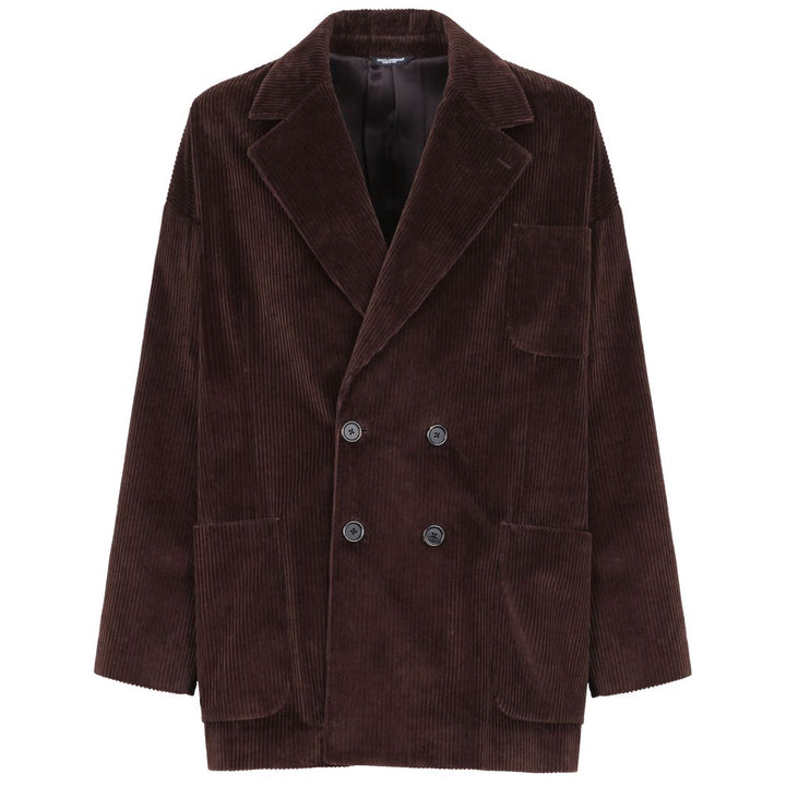 Dolce & Gabbana Brown Cotton Jacket