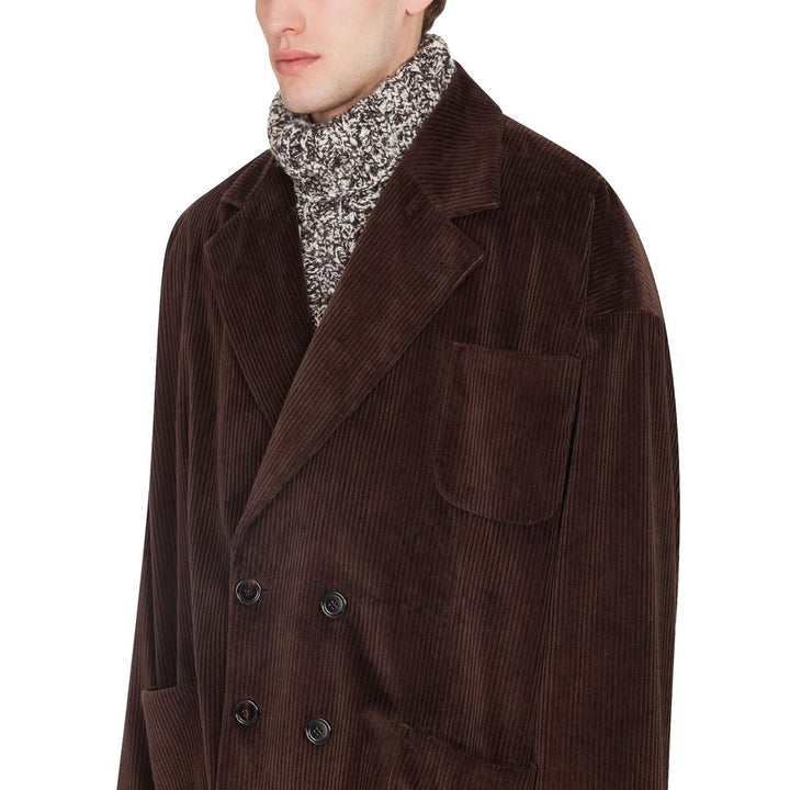 Dolce & Gabbana Brown Cotton Jacket