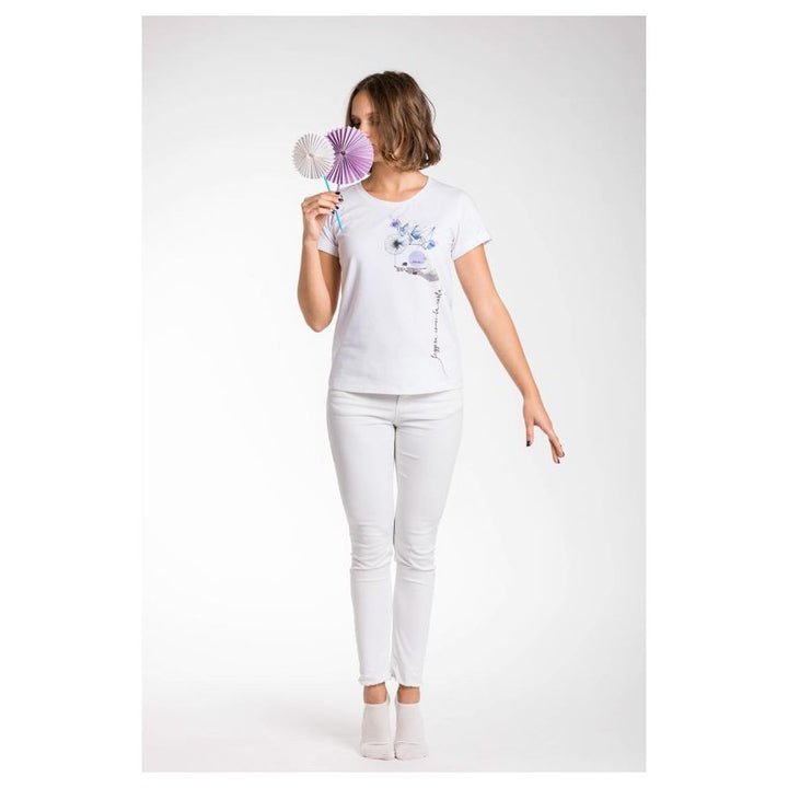 A.Tratti White Viscose Tops & T-Shirt