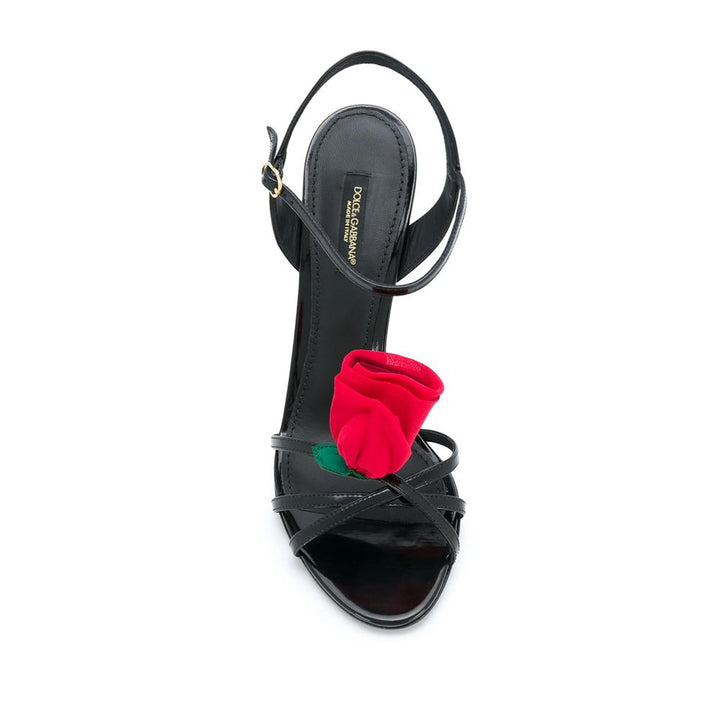 Dolce & Gabbana Black Leather Sandal