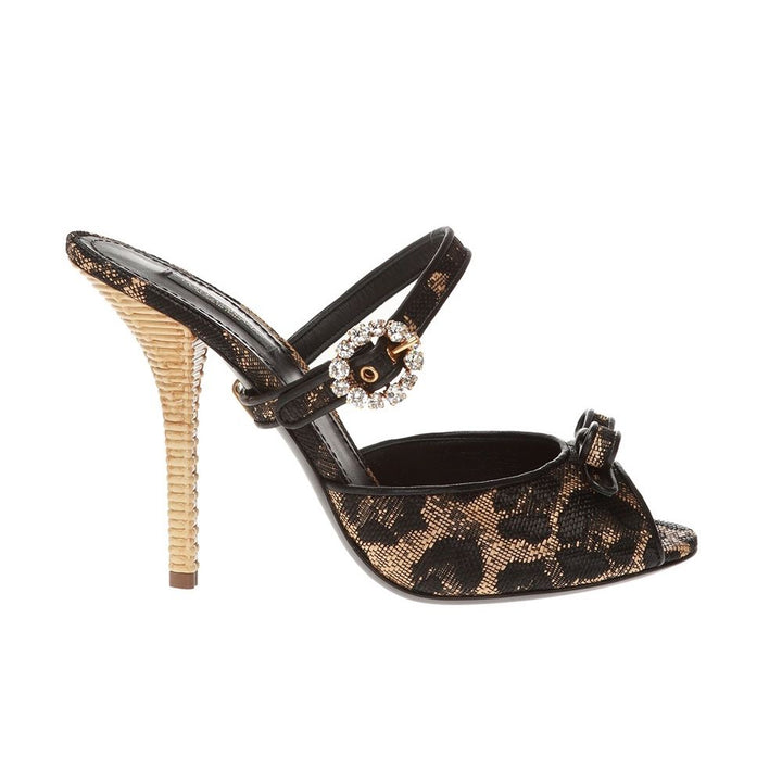 Dolce & Gabbana Black Leather Sandal