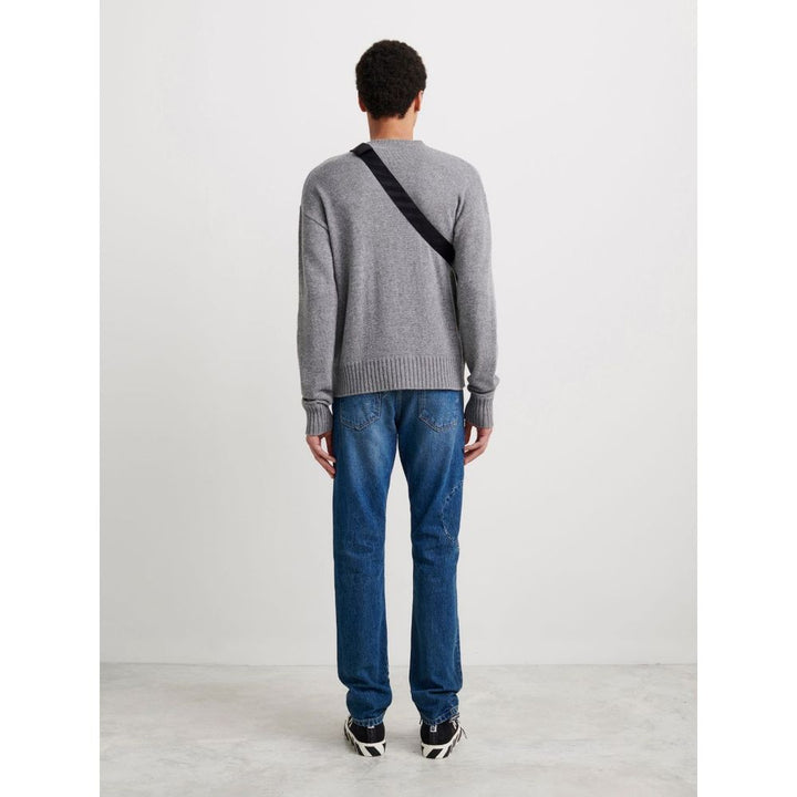 Off-White Gray Wool Sweater