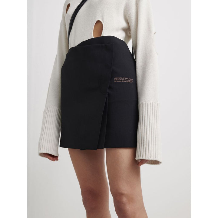 Off-White Black Polyester Skirt